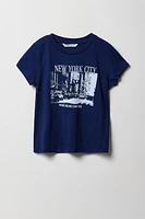 T-shirt à imprimé New York pour fille