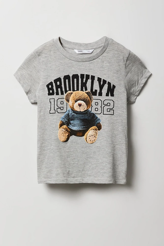 T-shirt à imprimé Brooklyn Bear pour fille