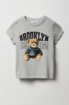 T-shirt à imprimé Brooklyn Bear pour fille