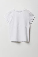 T-shirt à imprimé Smile Bear pour fille