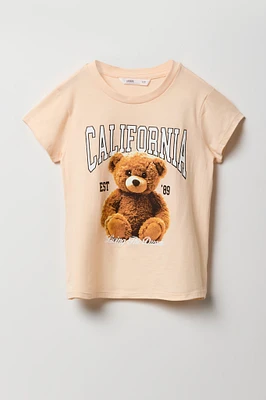 T-shirt à imprimé California Bear pour fille