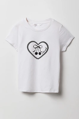 T-shirt à imprimé Sweet Cherries pour fille