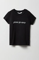 T-shirt à imprimé Please Go Away pour fille