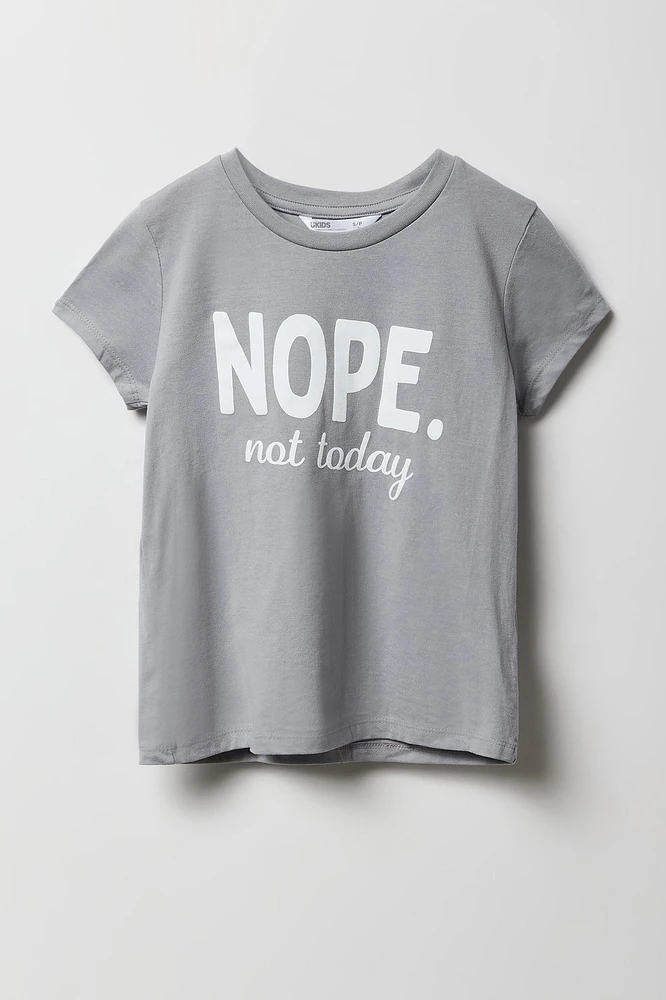 T-shirt à imprimé Not Today pour fille