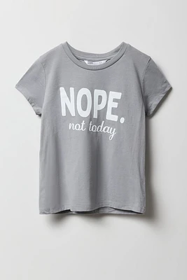 T-shirt à imprimé Not Today pour fille