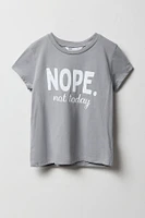 T-shirt à imprimé Not Today pour fille