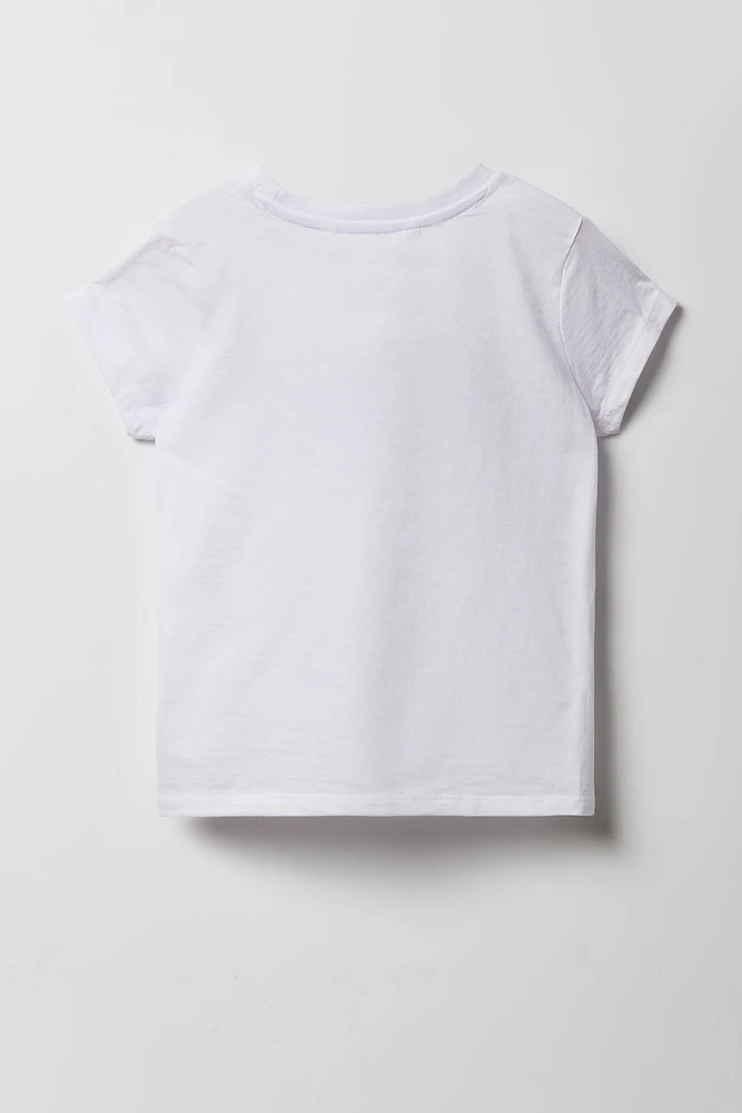 T-shirt à imprimé Over It pour fille