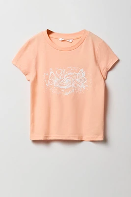 T-shirt à imprimé Papillon pour fille