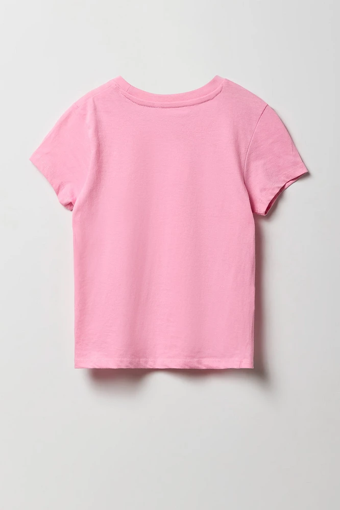 T-shirt à imprimé Positive Energy pour fille