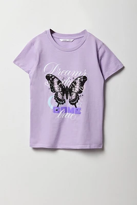 T-shirt à imprimé Dreams Come True pour fille