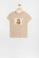 Girls NYC Bear Graphic T-Shirt