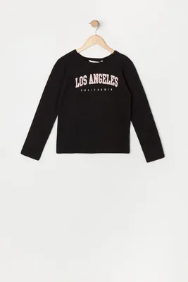 Girls Los Angeles Graphic Long Sleeve Top