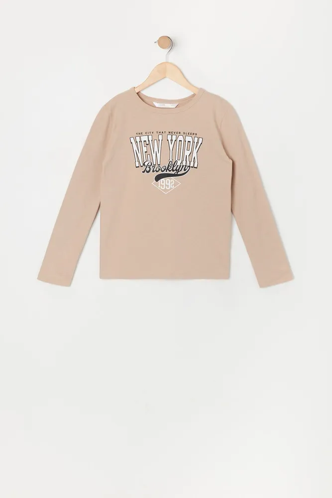 Girls Brooklyn New York Long Sleeve Top