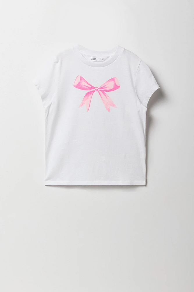 T-shirt rose Ã  imprimÃ© Boucle pour fille