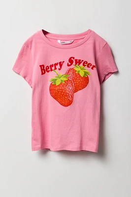 T-shirt à imprimé Berry Sweet pour fille