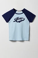 Girls Aero Puff Print Raglan T-Shirt