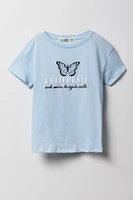 T-shirt avec motif brodé California Butterfly pour fille