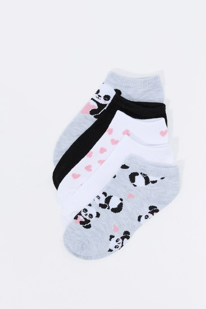 Girls Trendy Ankle Socks (5 Pack)