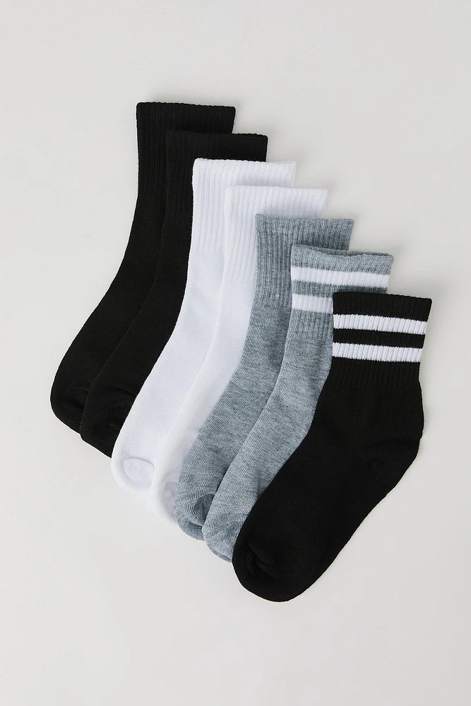 Girls Quarter Length Socks (7 Pack)