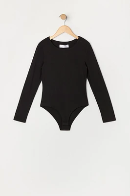 Girls Crewneck Long Sleeve Bodysuit