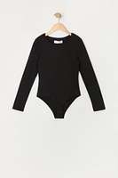 Girls Crewneck Long Sleeve Bodysuit