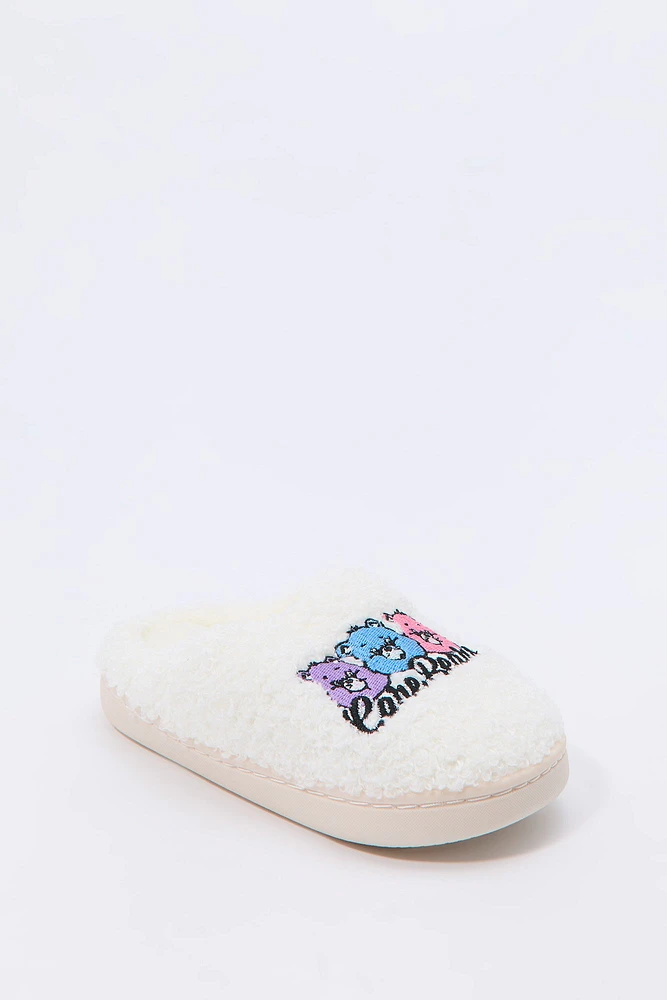 Girls Care Bears Sherpa Slippers