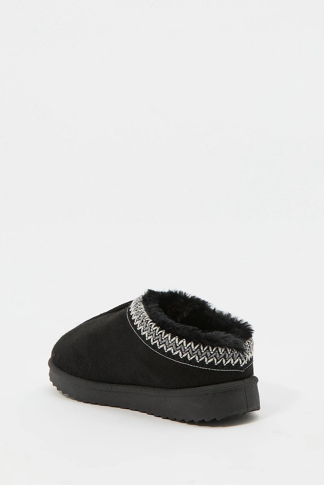 Girls Faux Fur Lined Slipper Booties