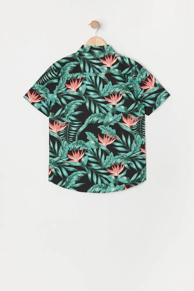 Boys Hawaiian Print Short Sleeve Top