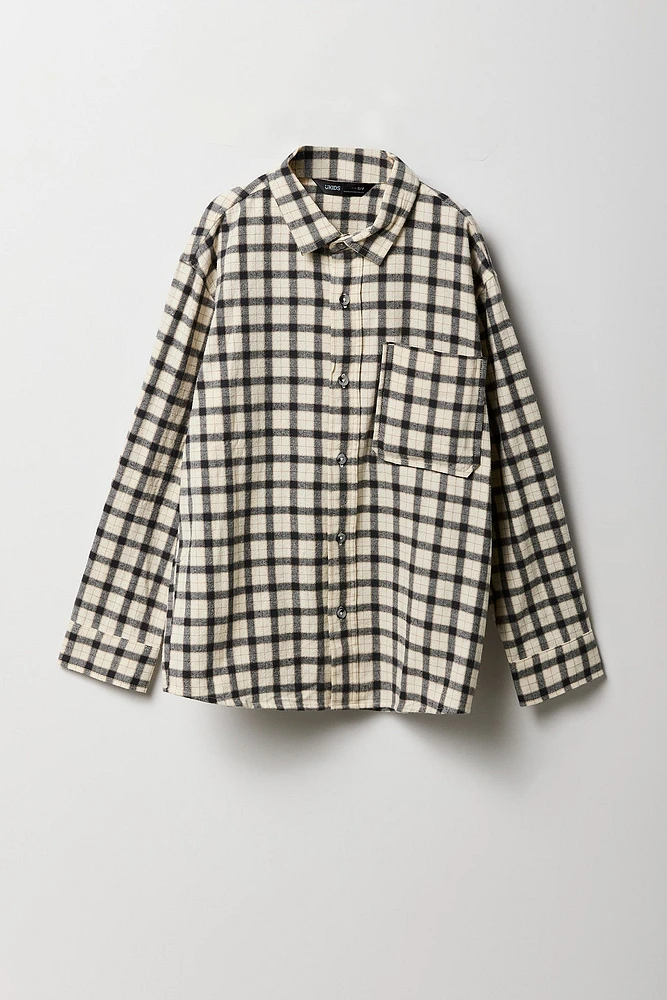 Boys Flannel Button-Up Top