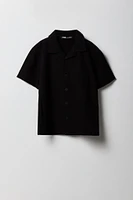 Boys Collared Boxy Button-Up Top