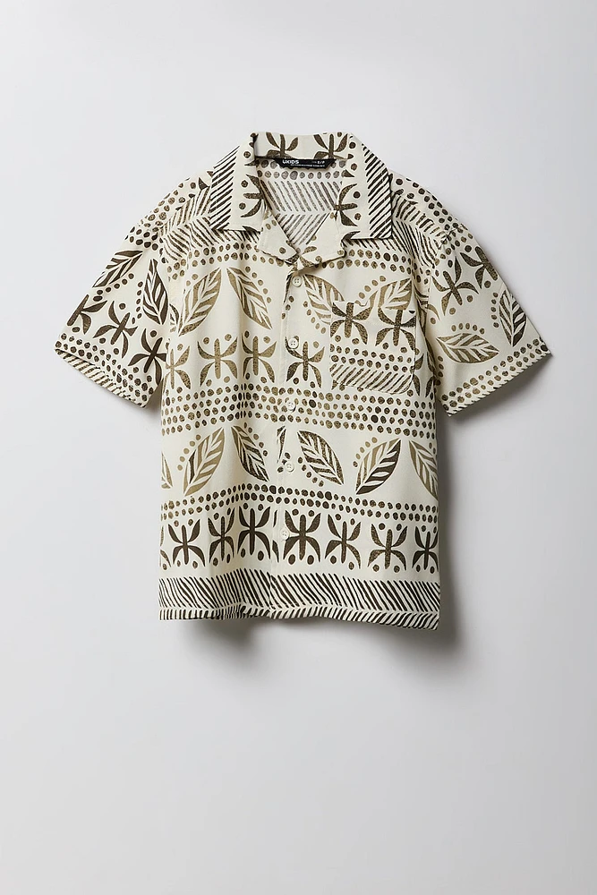 Boys Boxy Button-Up Top