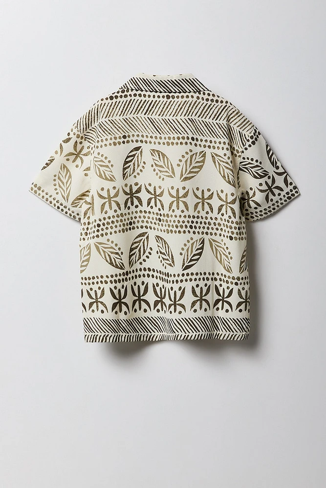 Boys Boxy Button-Up Top