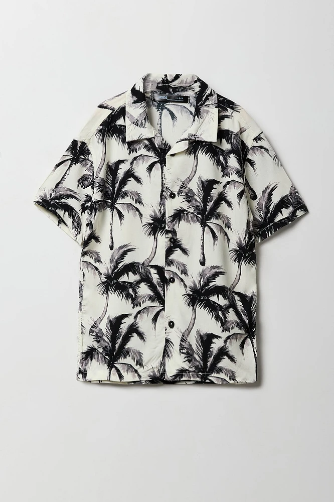 Haut boutonné avec motif tropical pour garçon