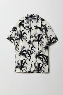 Haut boutonné avec motif tropical pour garçon