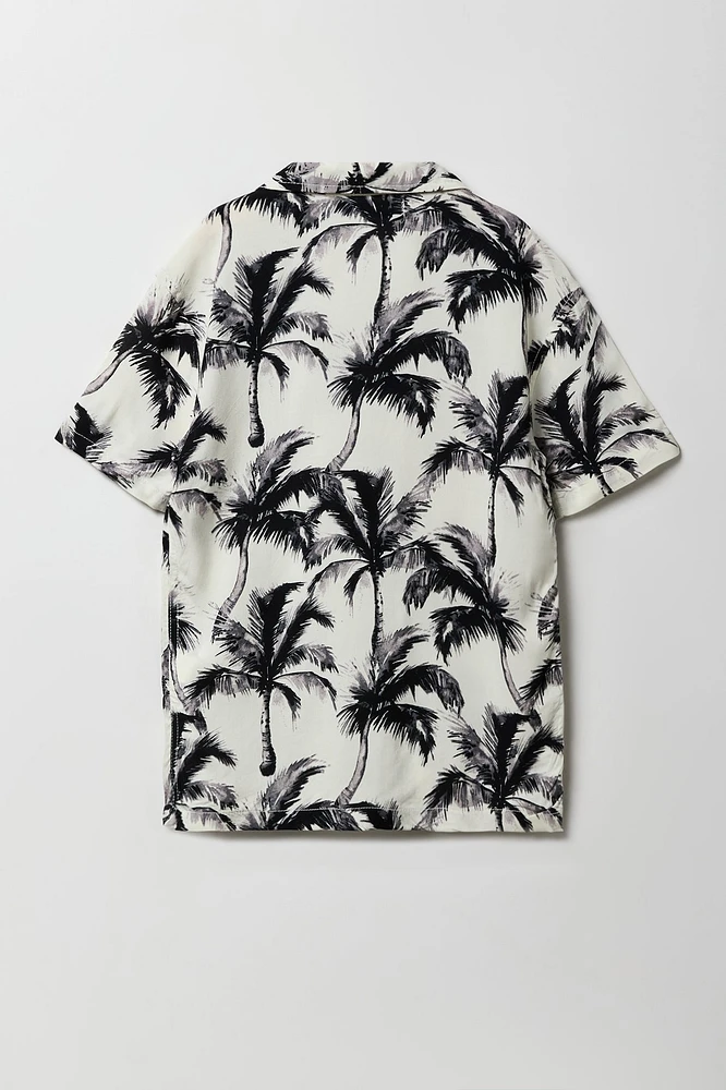 Haut boutonné avec motif tropical pour garçon