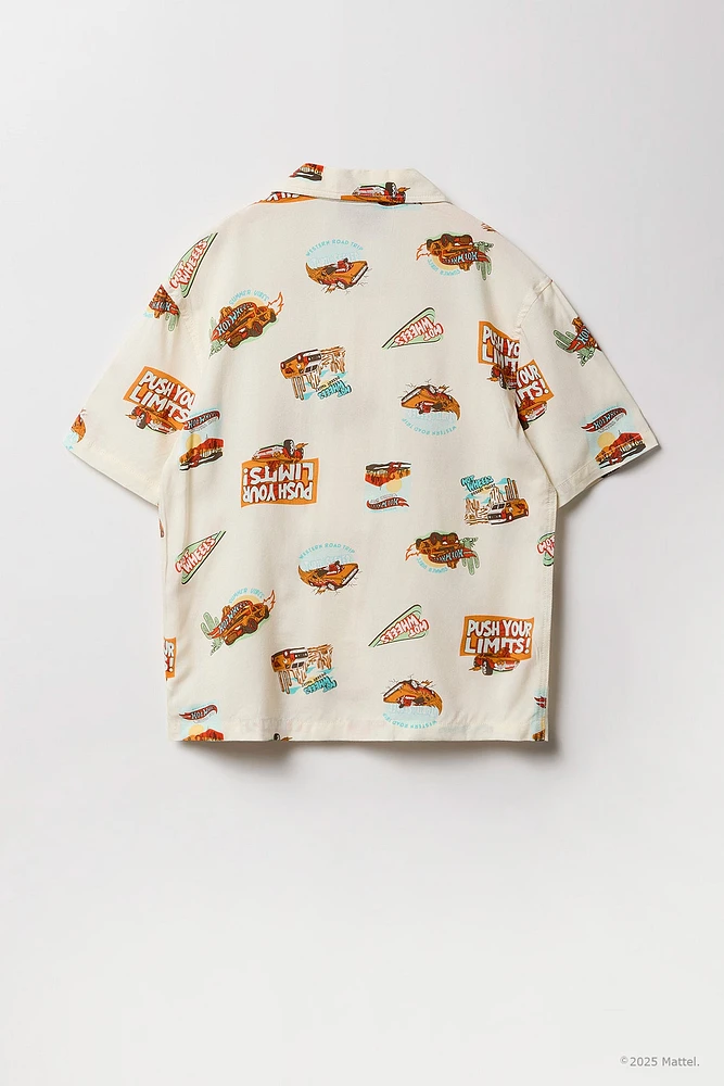 Hot Wheels™ Boys Printed Button-Up Relaxed Top