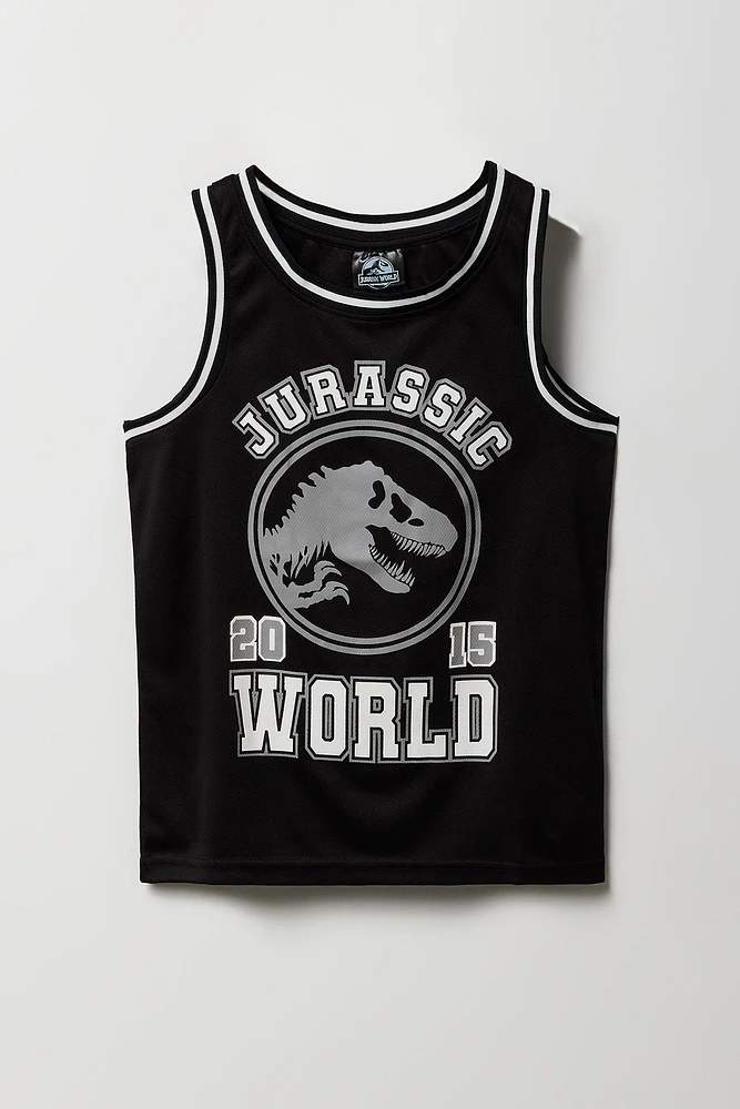Jersey en filet à imprimé Jurassic World pour garçon