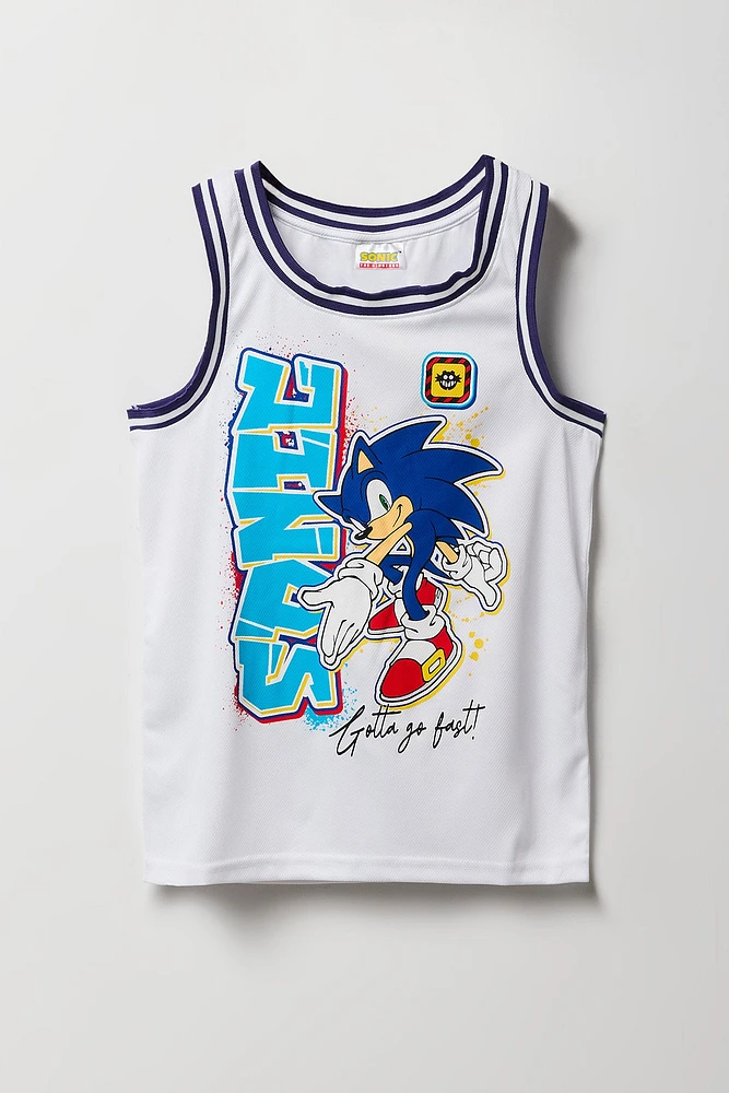 Jersey en filet à imprimé Sonic pour garçon