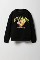 Boys Embroidered Graphic Fleece Sweatshirt