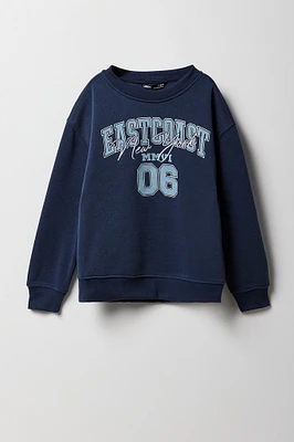 Kids Embroidered Graphic Fleece Sweatshirt