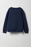Kids Embroidered Graphic Fleece Sweatshirt