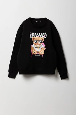 Boys Relaxed Teddy Graphic Fleece Sweatshirt