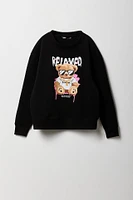 Boys Relaxed Teddy Graphic Fleece Sweatshirt