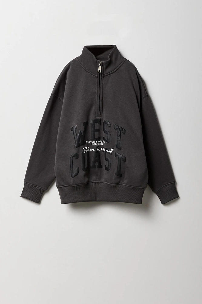 Kids West Coast Graphic Quarter Zip Sweatshirt