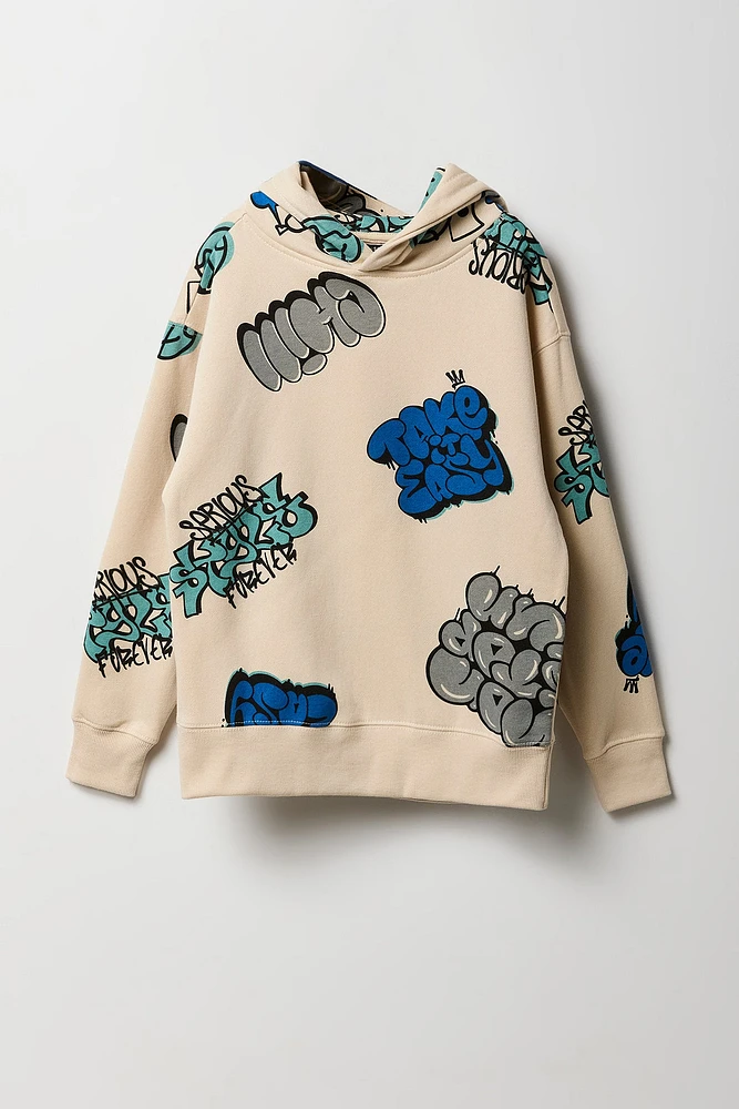 Kids Graffiti Print Hoodie