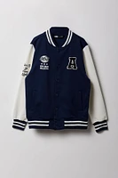 Kids Chenille Embroidered Fleece Varsity Jacket