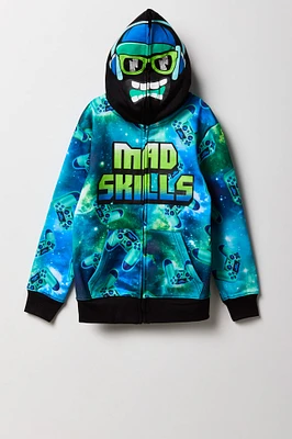 Boys Mad Skills Galaxy Print Full Zip Hoodie