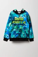 Boys Mad Skills Galaxy Print Full Zip Hoodie