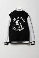 Boys City Graphic Fleece Varsity Jacket