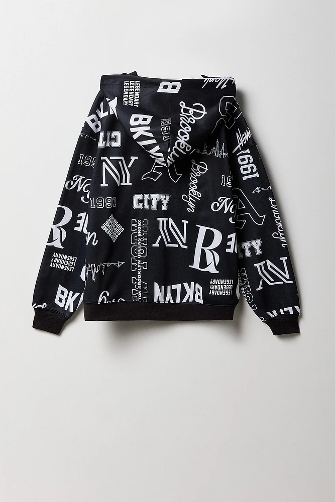 Boys Graffiti Print Hoodie